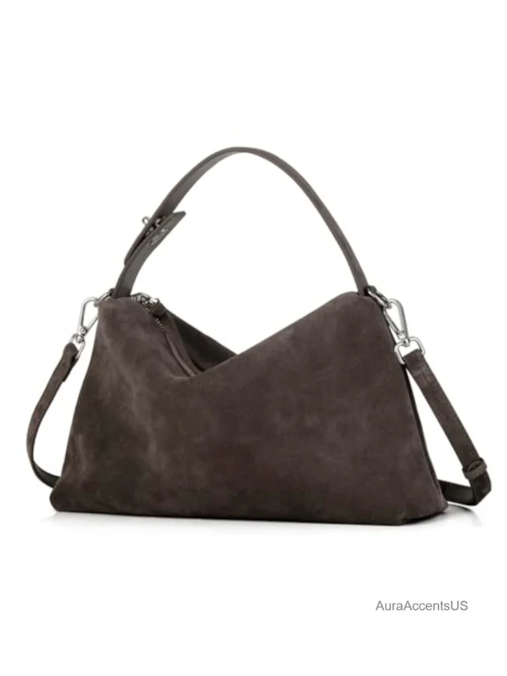 Premium Suede Leather Crossbody Bag for Women Tote Handbag Hobo Purse With